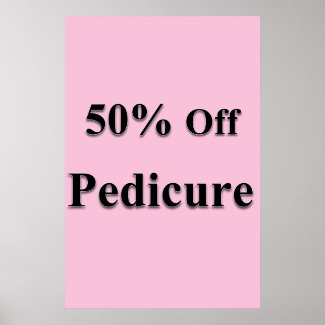 Salon Barbershop Posters 50% Off Pedicure Pink Poster (Vorne)
