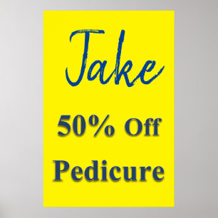 Salon Barbershop Posters 50% off Pedicure Poster