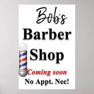 Salon Barbershop Posters Barbershop bald kommen Poster