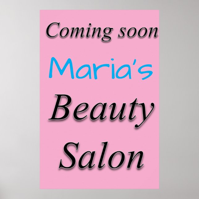 Salon Barbershop Posters Beauty Salon Coming Soon Poster (Vorne)