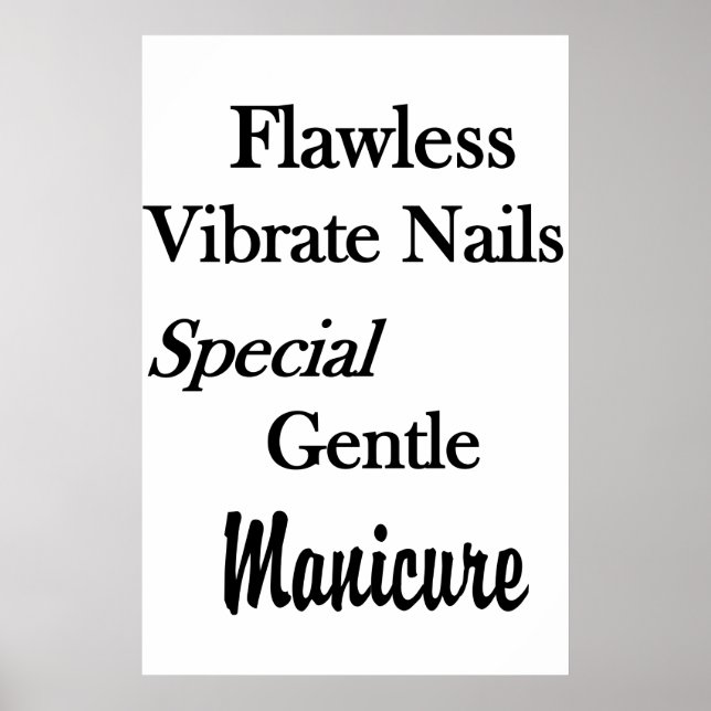 Salon Barbershop Posters Flawless Manicure Nails? Poster (Vorne)