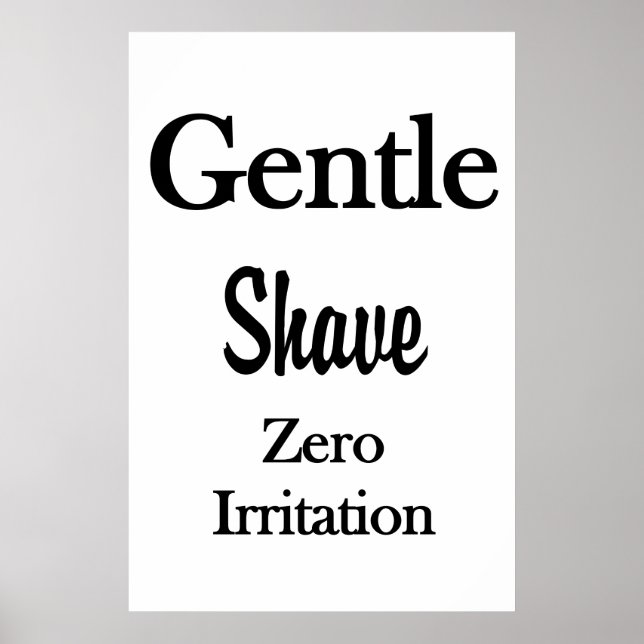 Salon Barbershop Posters Gentle Shave  Poster (Vorne)