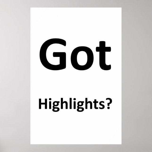 Salon Barbershop Posters Got Highlights? Poster (Vorne)