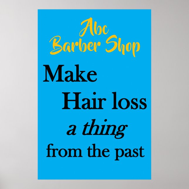 Salon Barbershop Posters Hair Loss  Poster (Vorne)