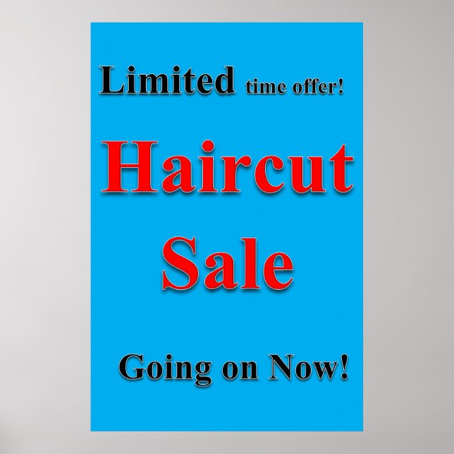 Salon Barbershop Posters Haircut Sale Poster (Vorne)