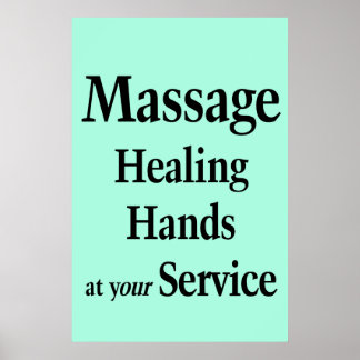 Salon Barbershop Posters Massage Healing Hands Poster
