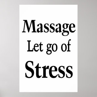 Salon Barbershop Posters Massage Stress Poster