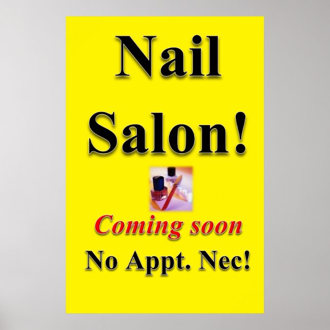 Salon Barbershop Posters Nail Salon bald kommen Poster (Vorne)