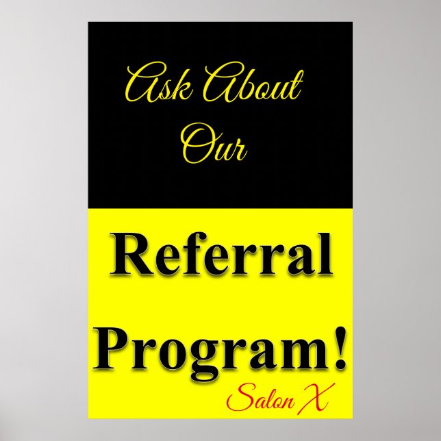 Salon Barbershop Posters Referral Program Poster (Vorne)