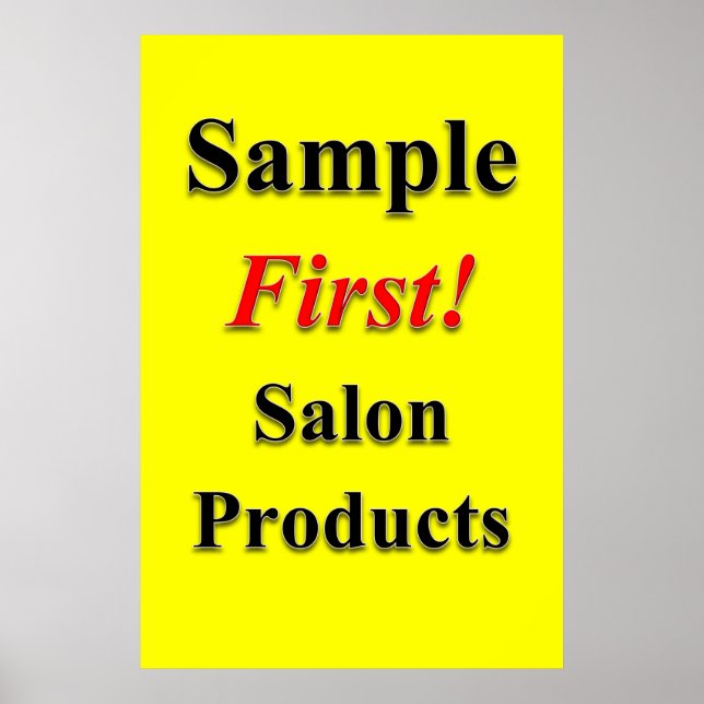Salon Barbershop Posters Sample Sale Products Poster (Vorne)