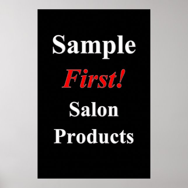 Salon Barbershop Posters Sample Sale Products Poster (Vorne)