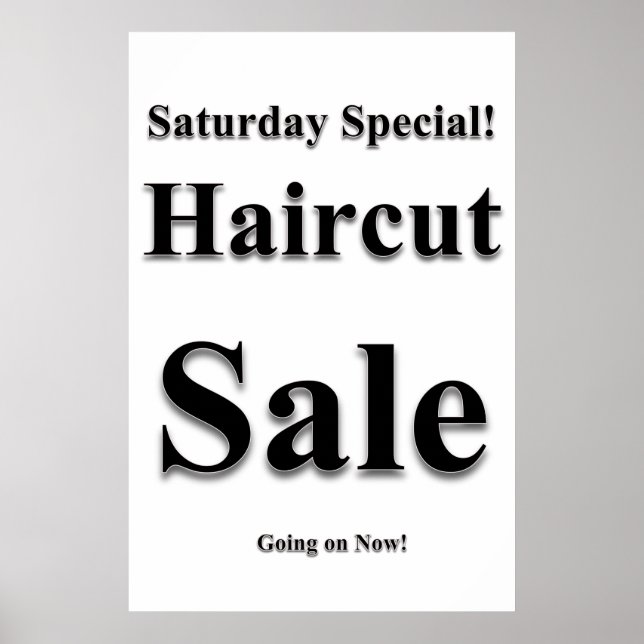 Salon Barbershop Posters Saturday Haircut Sale  Poster (Vorne)