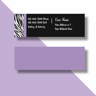 Salon Beauty Business Cards Mini Visitenkarte