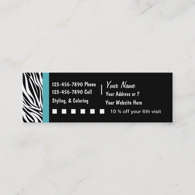 Salon Business Cards Treuekarte (Vorderseite)