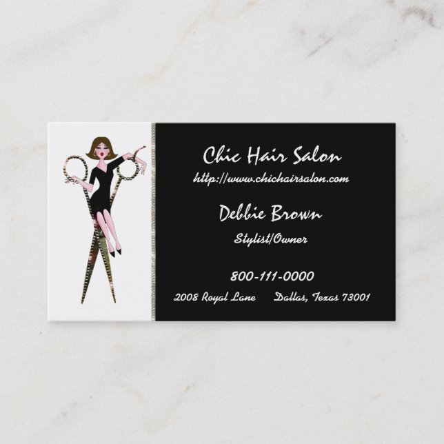 Salon Business Cards Visitenkarte (Vorderseite)