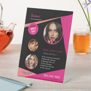 Salon Business Custom Pedestal Sign Sockelschild