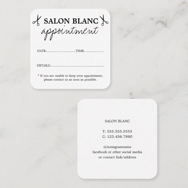 Salon Business Promotional Terminkarte (Vorne/Hinten)