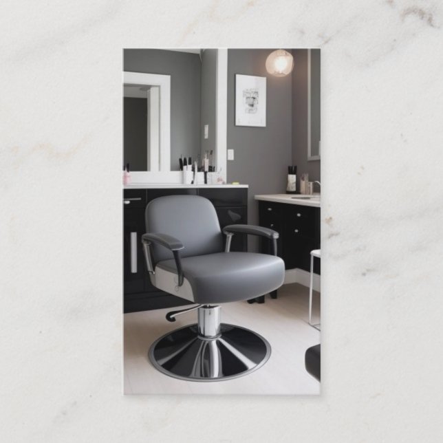 Salon Chair Elegante Business Card Visitenkarte (Vorderseite)