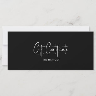 Salon Customer B/W Geschenkzertifikat III