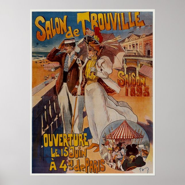 Salon de Touville Vintages französisches Reiseplak Poster (Vorne)