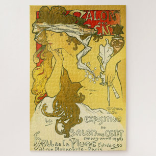 Salon der Hundert von Alphonse Mucha Puzzle