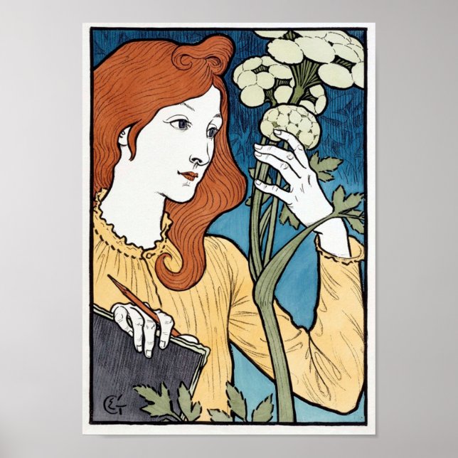Salon des Cent, 1894 Art Nouveau by Eugene Grasset Poster (Vorne)