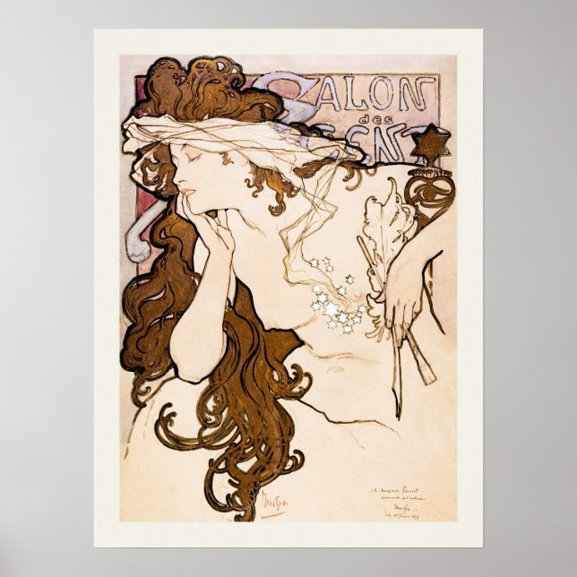 Salon Des Cent Poster Alphonse Mucha (Vorne)