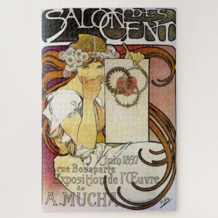Salon des cent von Alphonse Mucha Puzzle