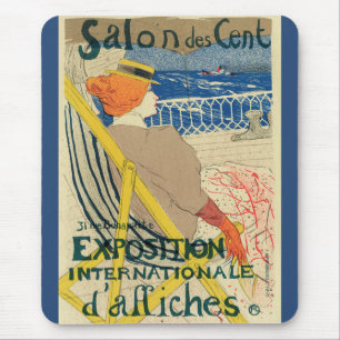 Salon des Cents by Toulouse Lautrec, Art Nouveau Mousepad