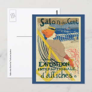 Salon des Cents by Toulouse Lautrec, Art Nouveau Postkarte
