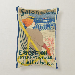 Salon des Cents von Toulouse Lautrec, Jugendstil Dekokissen