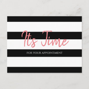 Salon Erinnerung Trendy Black Stripes Postkarte