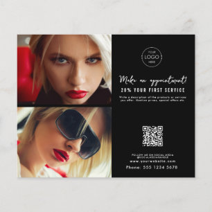 Salon Ernennung Haar Makeup Nails Firmenlogo Flyer