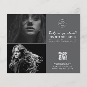 Salon Ernennung Haar Makeup Nails Firmenlogo Flyer