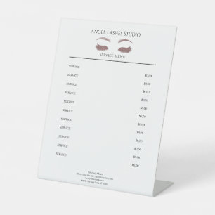 Salon Eye Lashes Rose Sockelschild