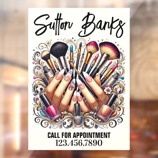 Salon Fensteraufkleber (Blatt 2)