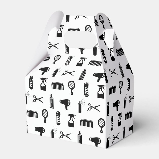 Salon & Friseur Muster CUSTOM FARBE Geschenkschachtel (Vorderseite)