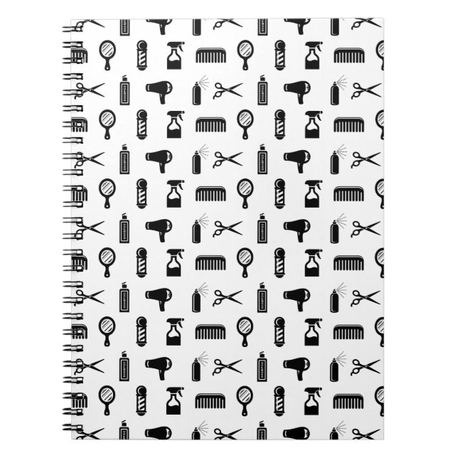 Salon & Friseur Muster CUSTOM FARBE Notizblock (Vorderseite)