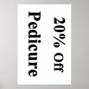 Salon-Friseur-Plakate 20% Rabatt auf Pediküre Poster