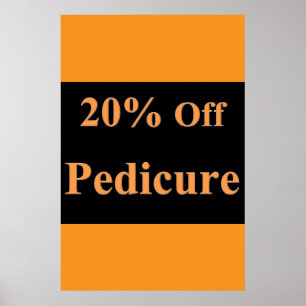 Salon-Friseurplakat 20% Rabatt auf Pediküre Poster
