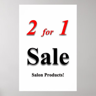 Salon-Friseurplakat 2-für-1-Angebot Produkte Poster