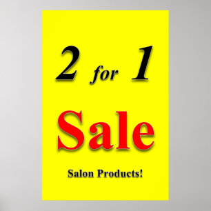 Salon-Friseurplakat 2-für-1-Angebot Produkte Poster