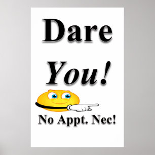 Salon-Friseurplakat fordert dich heraus Poster