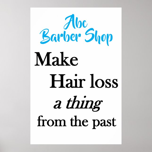Salon-Friseurplakat Haarausfall  Poster (Vorne)