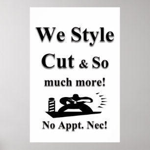 Salon-Friseurplakat Haarschnitt und -Styling Poster