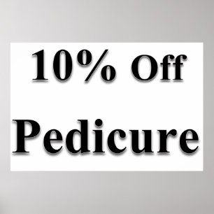Salon-Friseurplakate 10% Rabatt auf Pediküre Schwa Poster