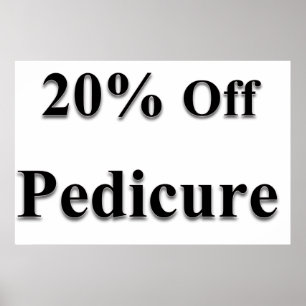 Salon-Friseurplakate 20% Rabatt auf Pediküre Poster