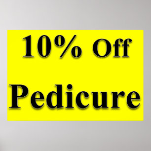 Salon Friseursalon Plakate 10% Rabatt auf Pediküre