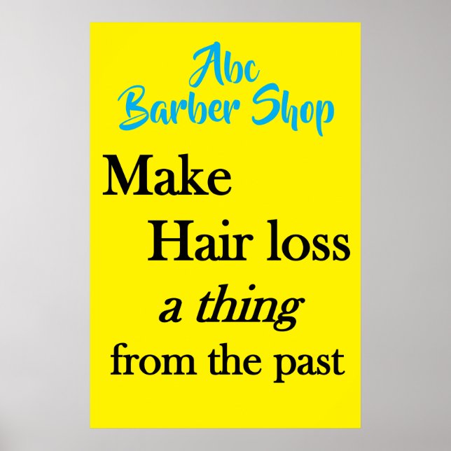 Salon Friseursalon Plakate Haarausfall  (Vorne)