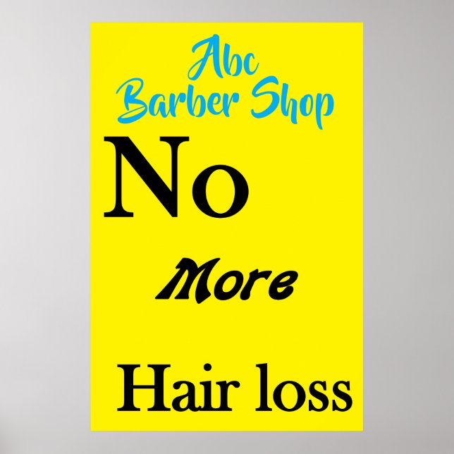 Salon Friseursalon Plakate Haarausfall  (Vorne)
